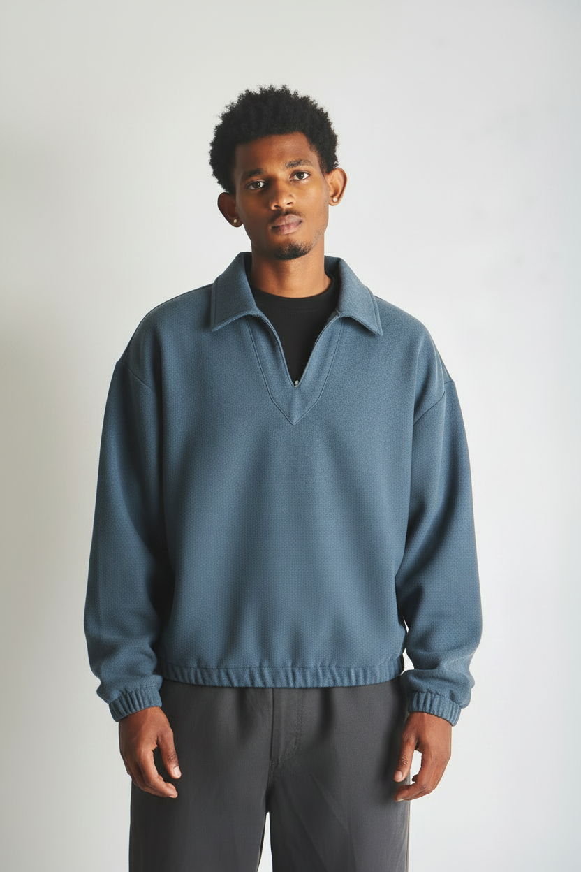 V-neck pullover jacket