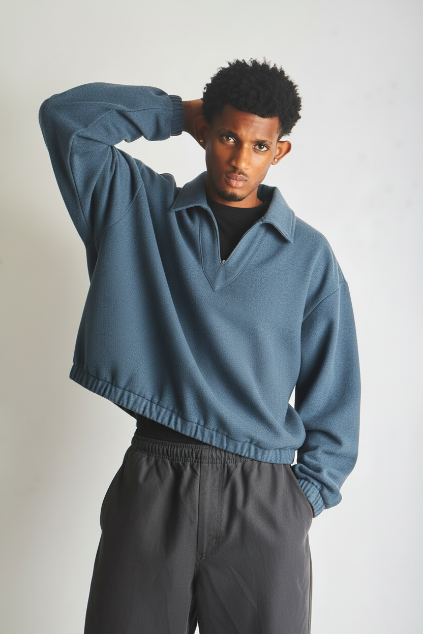 V-neck pullover jacket