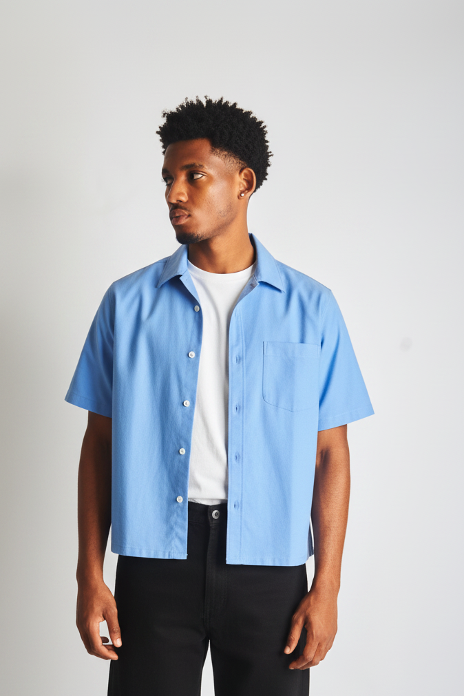 Boxy button down shirt