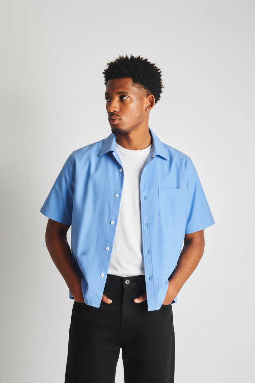 Boxy button down shirt