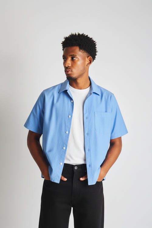 Boxy button down shirt