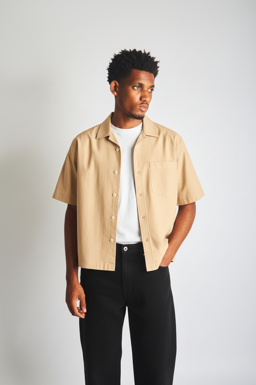Boxy button down shirt
