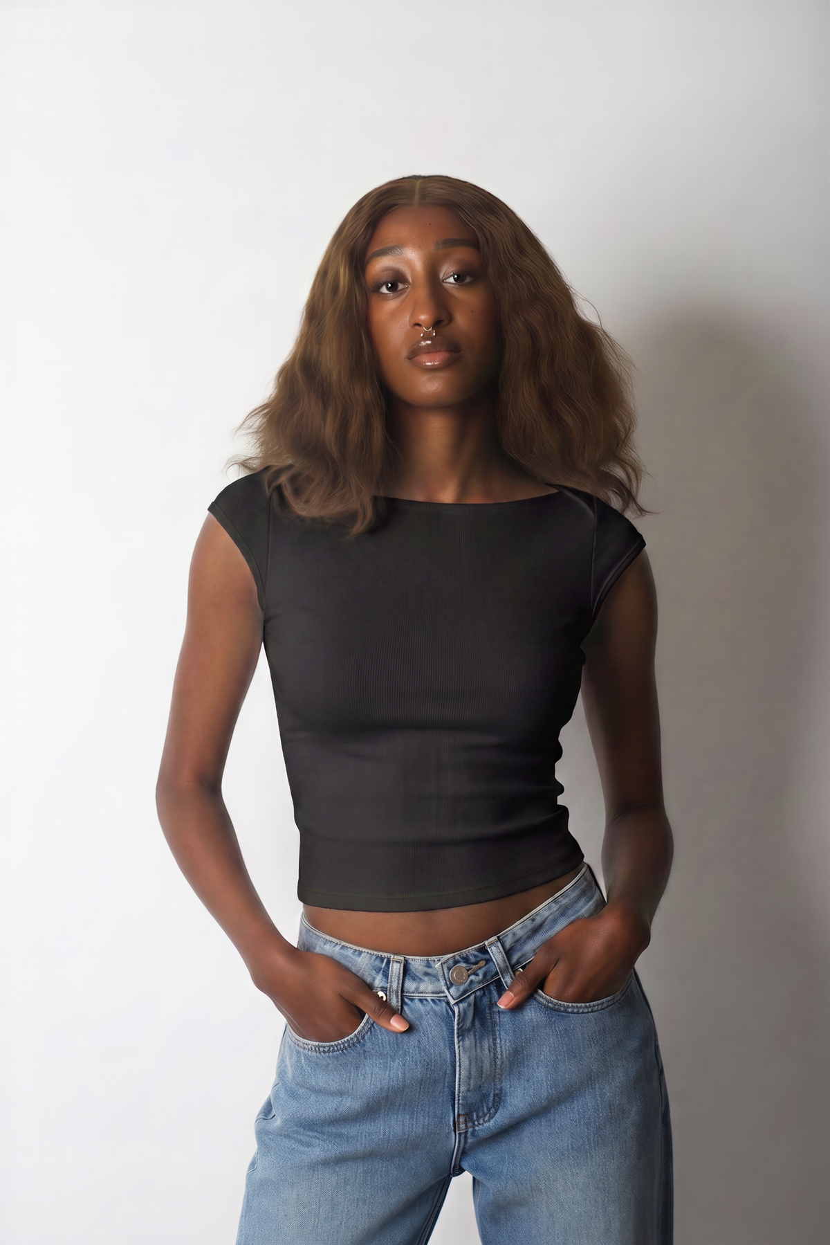 Bateau neck top
