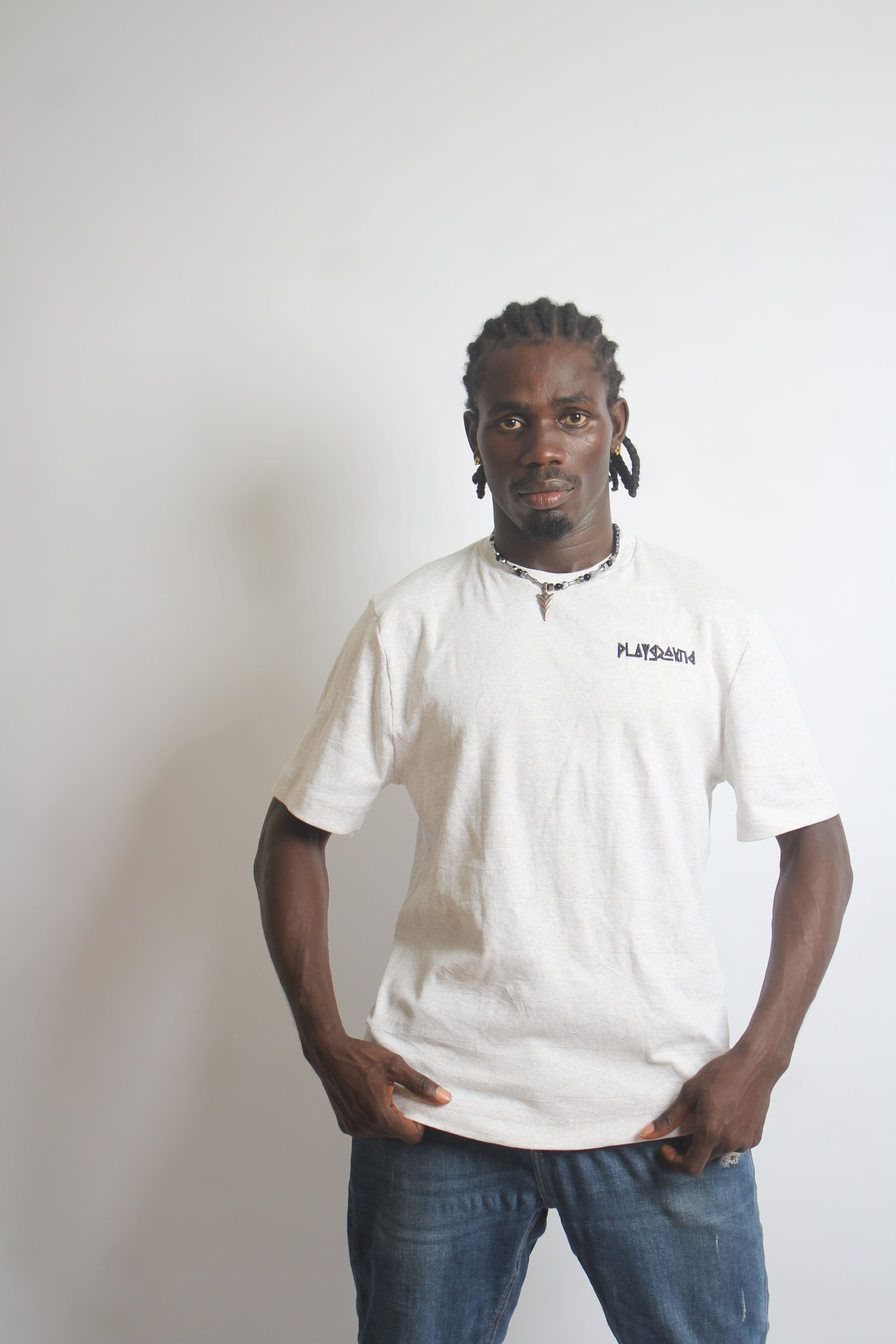 Playground Short-Sleeve Body-Fit Tee in Heavy Cotton Fabrics