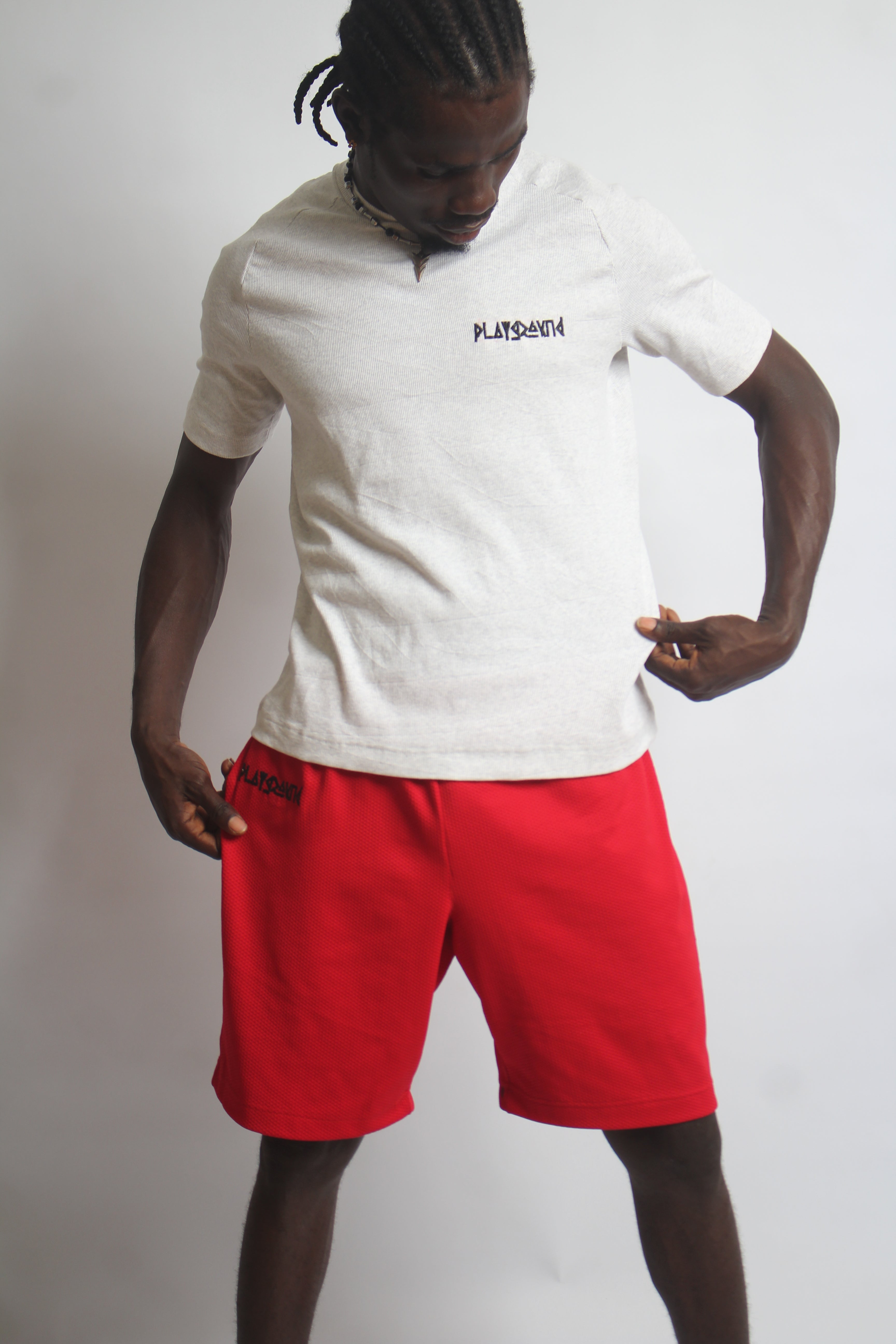 Playground Close-Fit Shorts in Heavy Mesh Fabrics