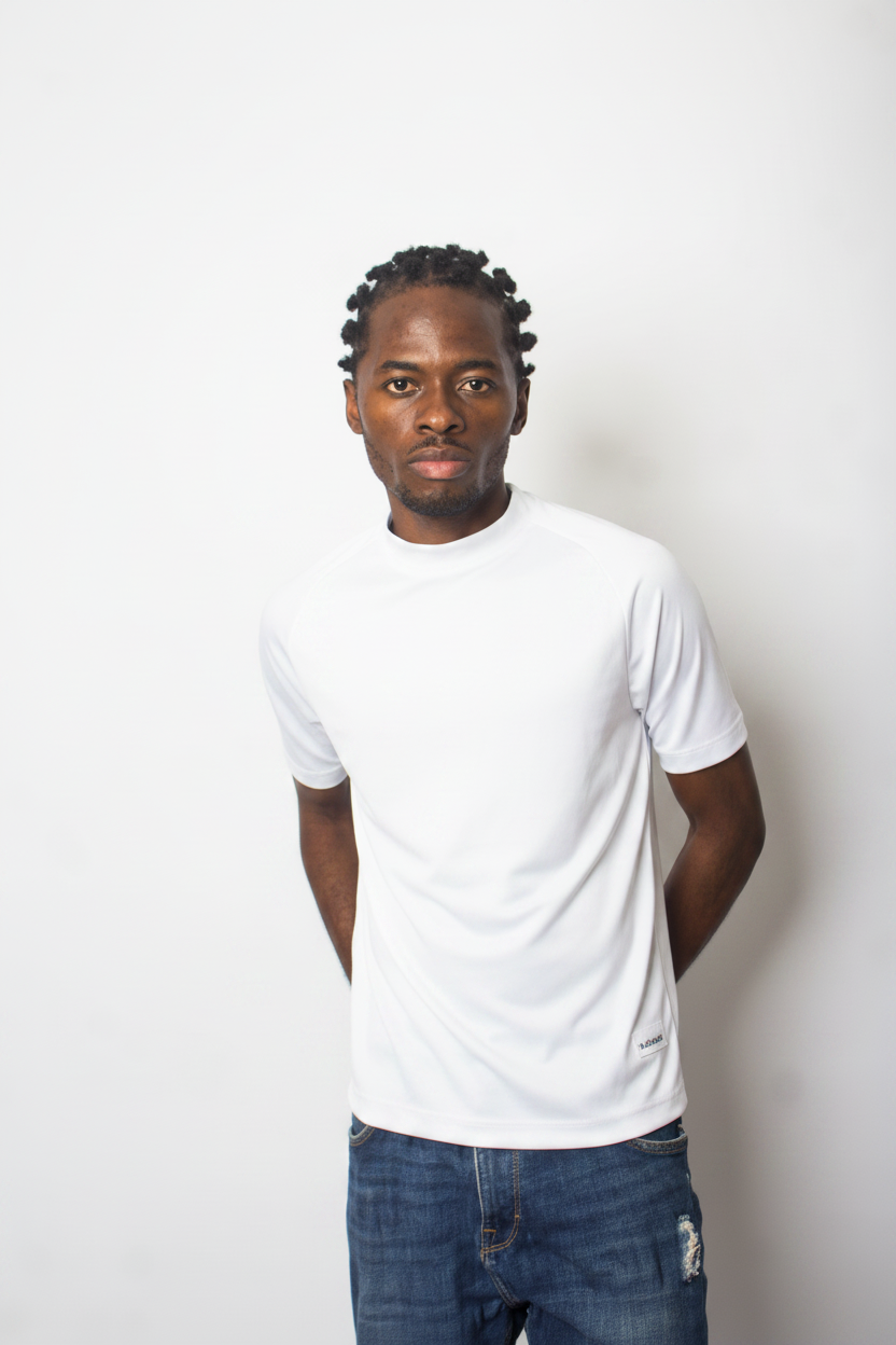All White Body-Fit T-Shirt