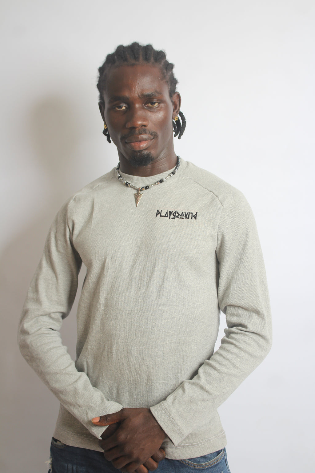 Playground Long-Sleeve Body-Fit Tee in Heavy Cotton Fabrics