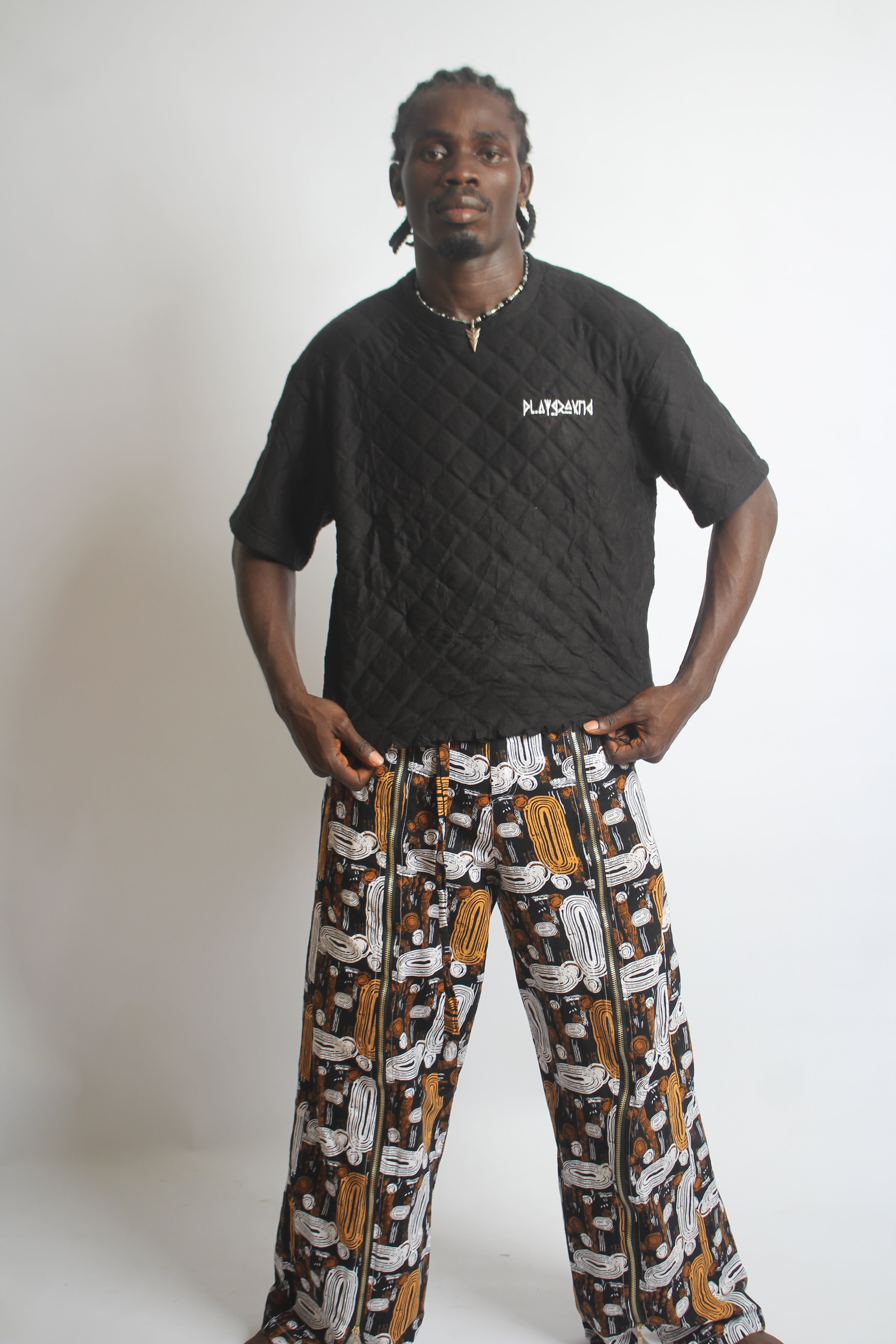 Playground Short-Sleeve Cut-Off Tee in Padded Fabrics