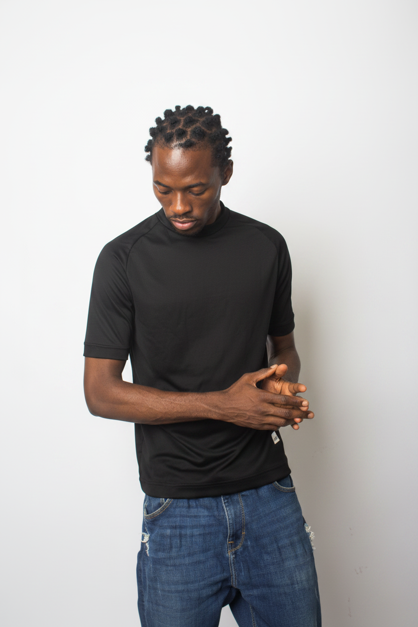 All Black Body-Fit T-Shirt