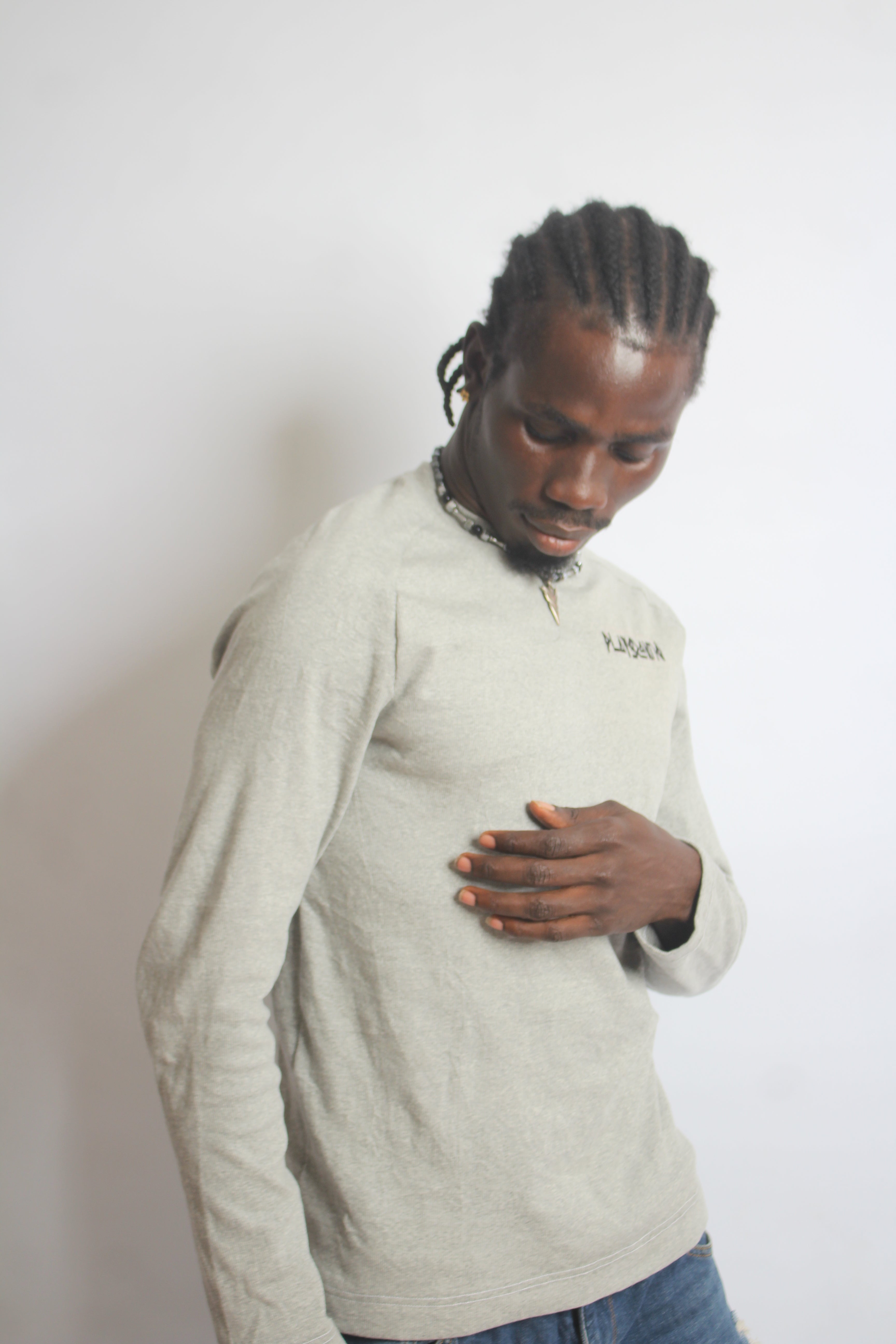 Playground Long-Sleeve Body-Fit Tee in Heavy Cotton Fabrics