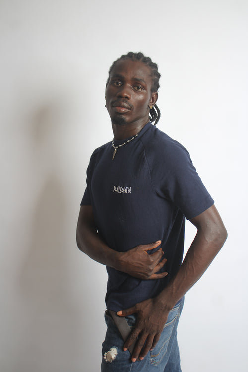 Playground Short-Sleeve Body-Fit Tee in Jersey Cotton Fabrics