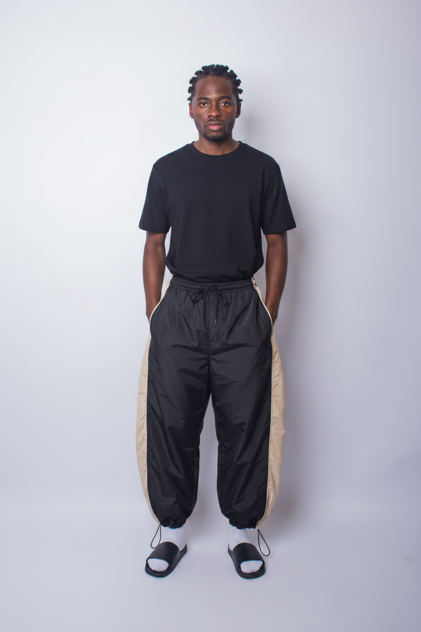 Two-Colour contrast baggy joggers
