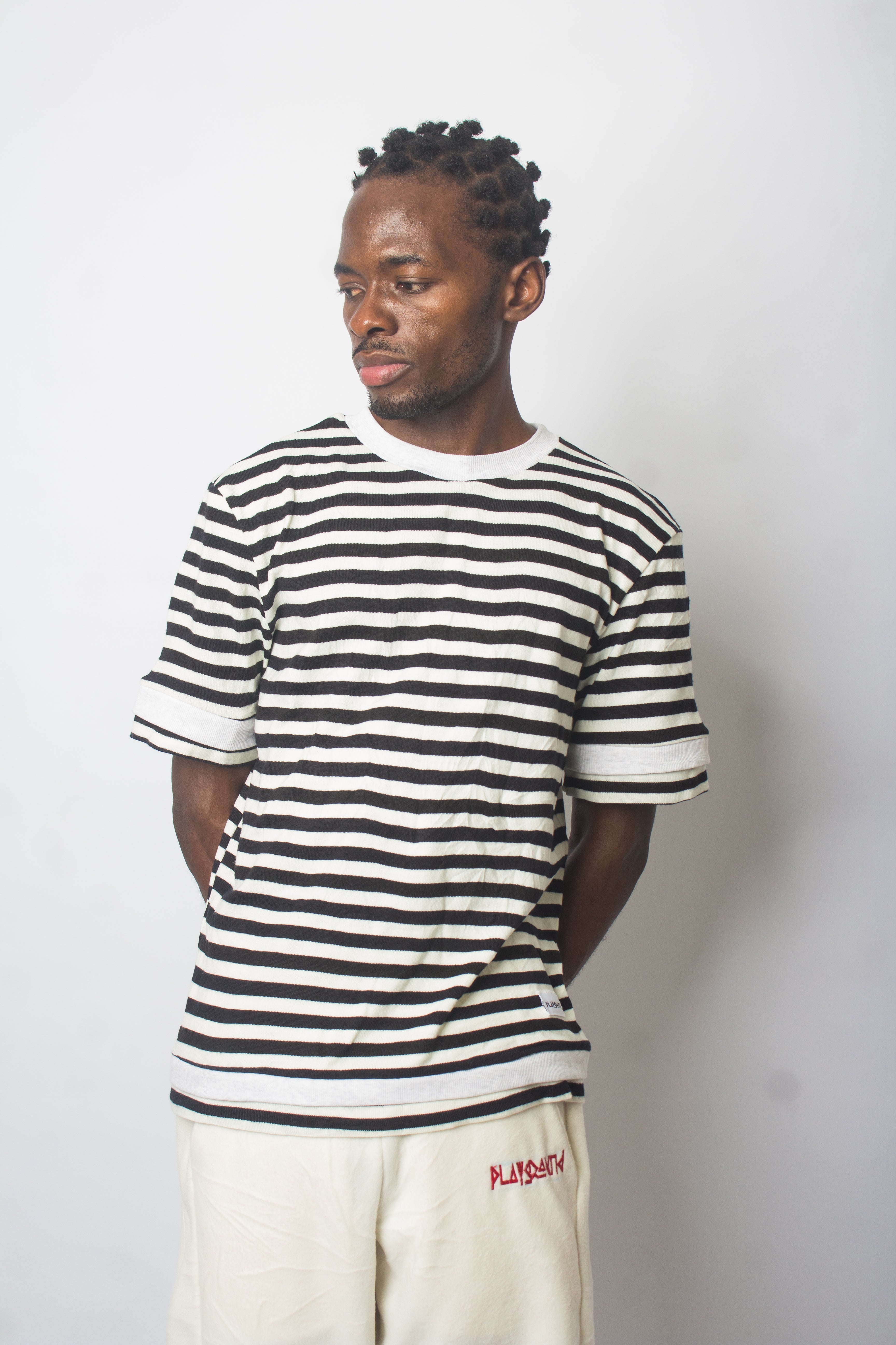 Playground Backpatch Sweatpants In White