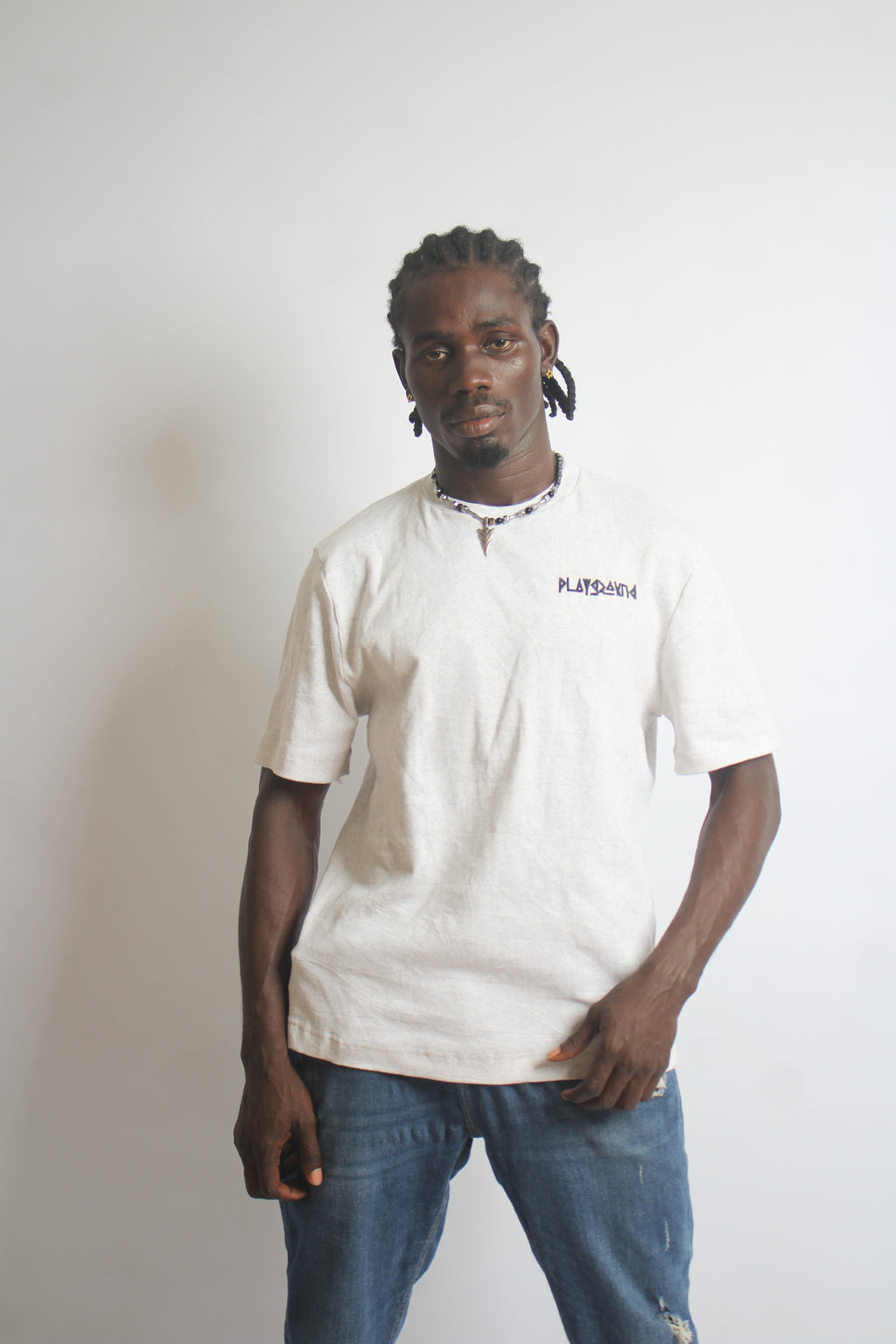 Playground Short-Sleeve Body-Fit Tee in Heavy Cotton Fabrics