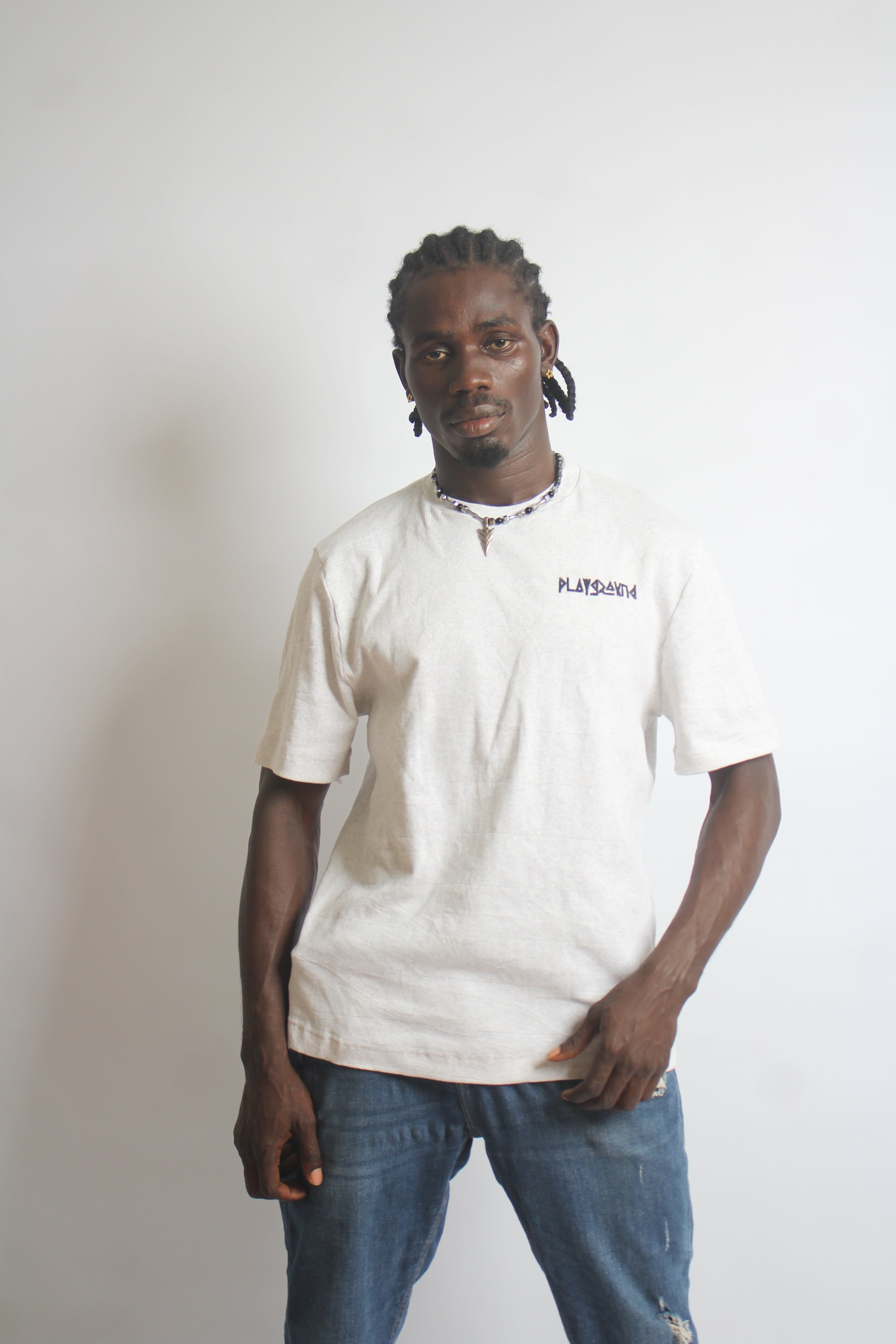 Playground Short-Sleeve Body-Fit Tee in Heavy Cotton Fabrics