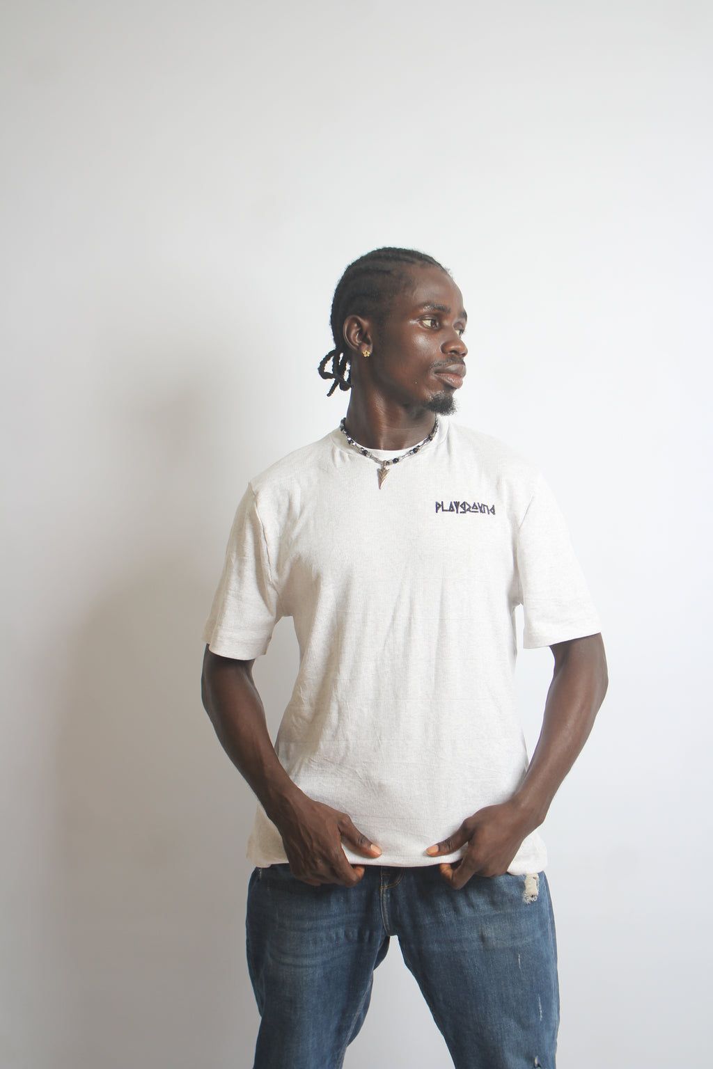 Playground Short-Sleeve Body-Fit Tee in Heavy Cotton Fabrics