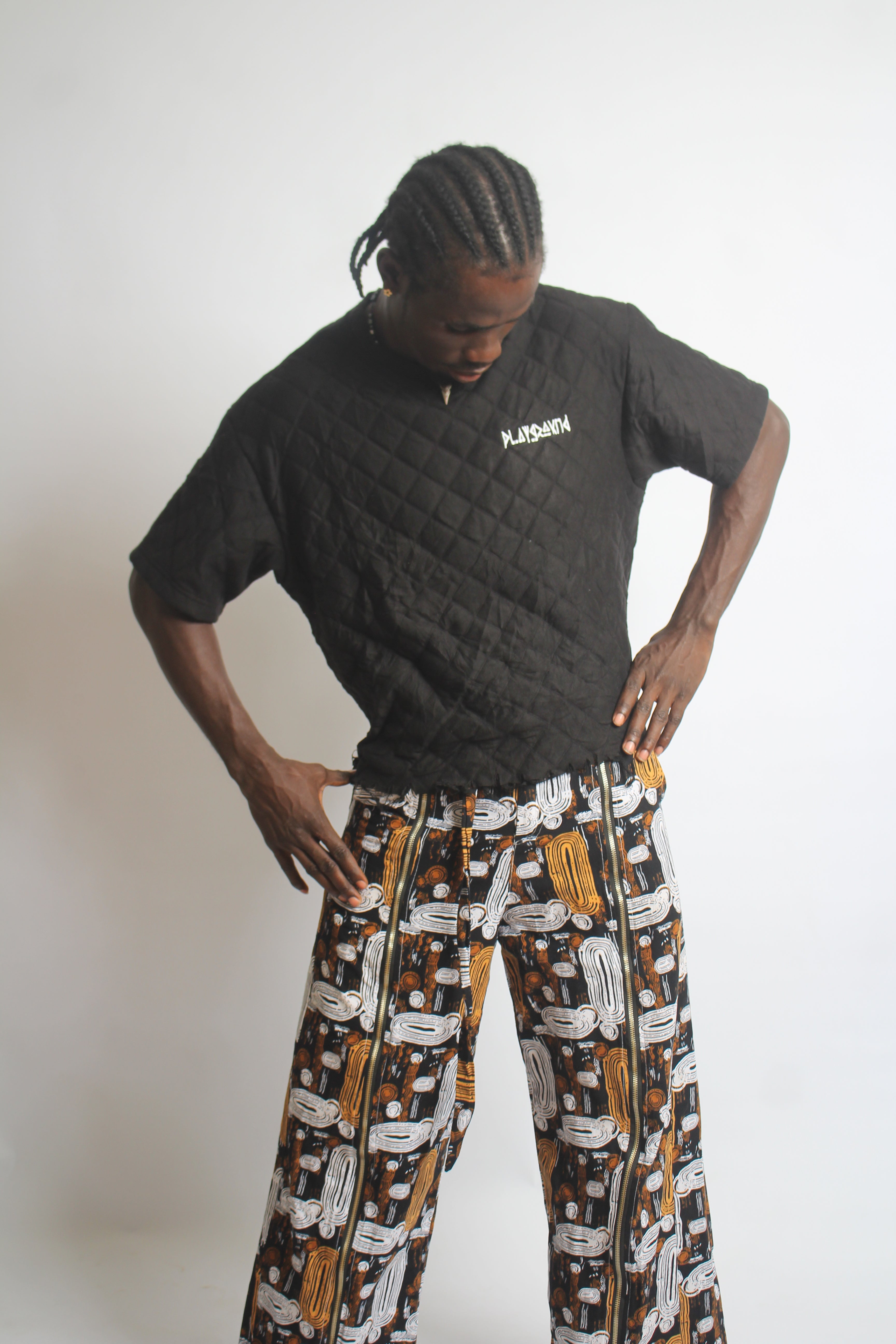 Playground Short-Sleeve Cut-Off Tee in Padded Fabrics