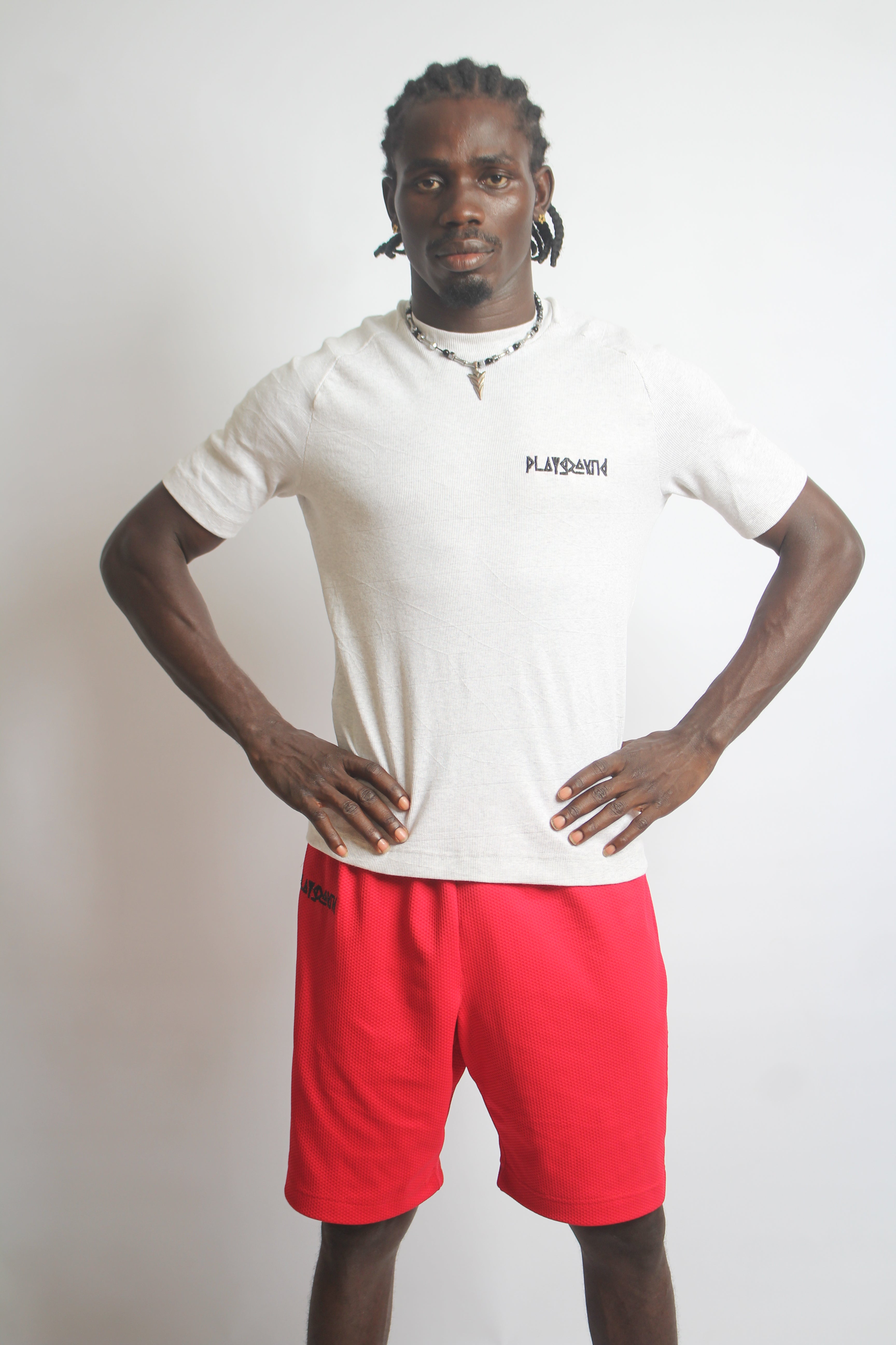 Playground Close-Fit Shorts in Heavy Mesh Fabrics